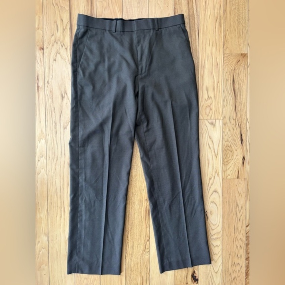 Perry Ellis Portfolio Flex Stretch Brown Gray Pin Check Dress Pants Men’s 32x30